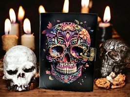 Handmade Vintage leather journal skull grimoire journal gifts for him her - £31.22 GBP