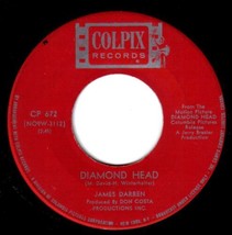 James Darren Diamond Head 45 rpm Pin A Medal On Joey Colpix - £5.44 GBP