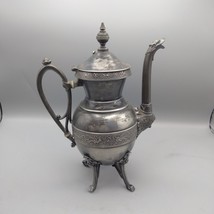 1866c. Simpson Hall Miller Co. Quadruple Plate Coffee Pot Dragon Spout - $50.48
