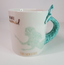 Mermaid Mug We Were Mermaid For Each Other Ceramic Cup Tail Handle Colle... - $16.78