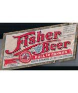 Vintage Fisher Beer Full 12 Ounces Beer Label 1940s - $10.96 CAD