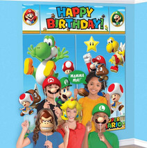 Super Mario Scene Setters With Photo Props Birthday Photography Decorations Set - £13.18 GBP