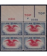 C23 - Huge Vignette Color Shift Error / EFO Plate Block Mint NH - $88.88 CAD