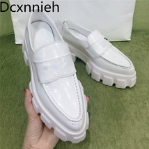 White High quality new Loafers Women&#39;s Shoes Platform Casual female leather lazy - £139.04 GBP