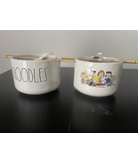 RAE DUNN PEANUTS NOODLES Double Sided Bowl W/Chop Sticks- 1 Bowl - £35.20 GBP