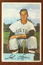 Vintage BASEBALL Card 1954 BOWMAN #162 TED LEPCIO Infield Boston Red Sox - £7.73 GBP
