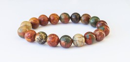 Picasso Jasper bracelet - 10mm  Mens Bracelet, Stretch Bracelet, Unisex Bracelet - $29.00