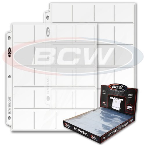 3 Boxes - BCW Pro 20-Pocket Coin Holder Storage Pages - Coin Collecting Supplies