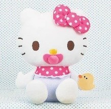 Japan Hello Kitty Bathtime Baby doll Big Plush - 27cm Winter Birthday Gift - $47.94