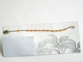 NEW St. Anthony of Padua Single One Decade Rosary Tenner Orange Glass Beads - $2.50