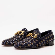 The Vicino Shoe Navy Blue Bit Dress Loafer Men Shoe image 2
