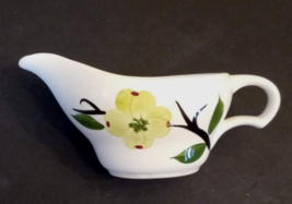 Stetson Joni Dixie Dogwood Creamer Hand Painted Green/Yellow Floral VTG MCM - $14.80