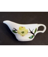 Stetson Joni Dixie Dogwood Creamer Hand Painted Green/Yellow Floral VTG MCM - $14.80