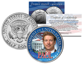 Rand Paul For President 2016 Campaign Colorized Jfk Half Dollar U.S. Coin - £6.70 GBP