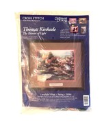 Cross Stitch Kit Thomas KinKade Vintage 1996 Lamplight Village Spring 50964 - £15.88 GBP