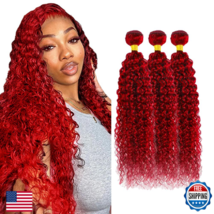 Red Bundles Human Hair GveoXvo Red Bundle Burgundy Water Wave Bundle 22 ... - $62.25