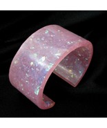Light Lavender Sparkle Resin OPEN CUFF Bracelet for Women Girls Fashion ... - $434.61 MXN