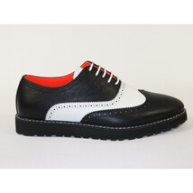 Men's Shoes The Priority L TAYNO Leather Wingtip Dressy Sneaker Black/White image 8