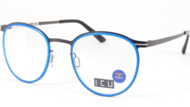 Icu By Top Look 58122 2 Blue /Grey Unique Rare Eyeglasses Glasses 50-21-135mm - £63.84 GBP