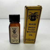 Black Shield Braclet Watch Oil By Swarchild &amp; Co. Vtg NOS New - $19.79