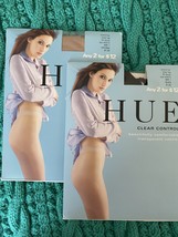 Hue Clear Control Pantihose control top sheer legs 5972 size 1 black or ... - $6.00