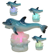 Ocean Marine Sea Dolphin Swimming By Tropical Coral Reef LED Light Figurine - £14.34 GBP