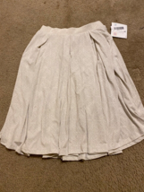 NWT LuLaRoe Madison light solid cream size xsmall xs pocket knee length skirt - £21.88 GBP