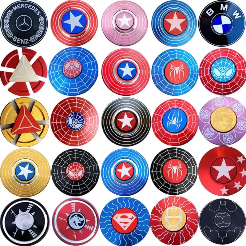 NEW arvel Spider-Man Iron Man Captain America Cartoon Fidget Spinner Spi... - £6.88 GBP