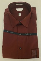 Van Heusen Dark Red Button Down Men&#39;s Shirt Oxford - £12.70 GBP