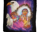 AES Indian Native American Chief Horse Eagle 50x60 Polar Fleece Blanket ... - $17.76