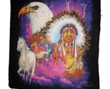 AES Indian Native American Chief Horse Eagle 50x60 Polar Fleece Blanket ... - £13.92 GBP