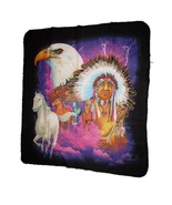 AES Indian Native American Chief Horse Eagle 50x60 Polar Fleece Blanket ... - $21.87 CAD