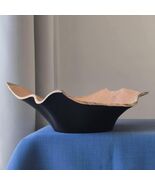 Handmade American Oak Wooden Bowl, Curly Edge Decorative Fruit Dish - $180.00