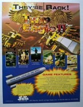 Twin Eagle II Arcade FLYER Original 1994 Video Game Artwork Air Combat UNUSED - £19.96 GBP