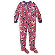 Girls Pajamas One Piece Footed Pink Panda Fleece Blanket Sleeper $40-sz 4 - £14.24 GBP