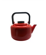 Dansk International Red Tea Kettle Ceramic Rarely Used Teapot - $55.00