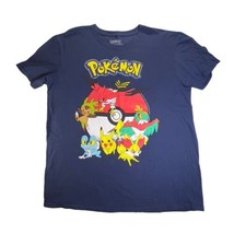 Pokemon 2016 Men’s Navy Blue Short Sleeve Pullover Graphic T-Shirt Size XL - £11.46 GBP