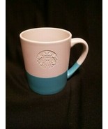 2014 Starbucks White Blue Two Tone with Mermaid Logo Coffee Cup 4in Mug ... - $21.93 CAD