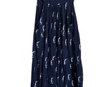 Home Made   Long Dress Girls Large Navy Blue and White Penguin Tiered - $9.04