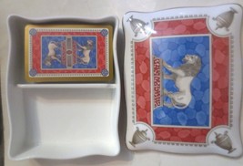 WEDGWOOD 1992 LION and STONE Bone China Card Box Trinket Jewelry with cards - £44.50 GBP
