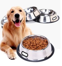 PETnSport Stainless Steel Dog Bowl Pet Feeder with Rubber Base Rust Resi... - £6.83 GBP+