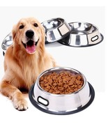 PETnSport Stainless Steel Dog Bowl Pet Feeder with Rubber Base Rust Resi... - £6.71 GBP+
