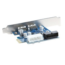 Usb 3.0 Pci-E Controller Card 2 External Port W/ Internal 19 Pin Connection - £23.59 GBP