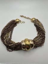Vintage Monet Runway Chain Necklace Thick MultiStrand 17.5-19.5 inches - £61.85 GBP
