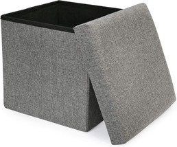 Squareare Ottoman With Lid For Foot Stools And Footrest, Folding Ottoman... - $39.94