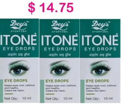 3 x ITONE Eye Drops Herbal Ayurvedic for Conjunctivitis, Itching of Eyes - $340.47 MXN