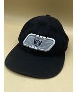 Vintage Raiders Black Hat Adjustable Drew Pearson Game Day Silver Black ... - £35.02 GBP