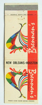 Brennan&#39;s - New Orleans, Louisiana Restaurant 20 Strike Matchbook Cover ... - £1.36 GBP