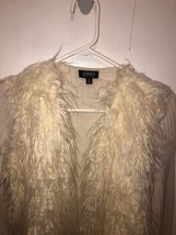 Jones New York Womens Small Open Front Sweater Cardigan Fur Trim - £15.81 GBP
