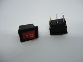 2x Pack Set Red LED KCD1 3 Pin CQC 6A 250V 10A 125V AC Rocket Button Switch Boat - £8.79 GBP